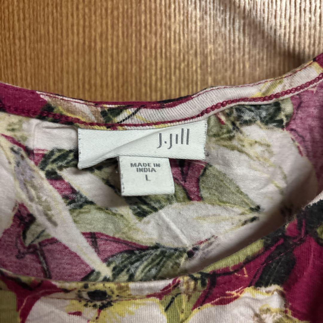 美品✨J.Jill【L】フラワープリント ノースリーブ チュニック おしゃれ — image 3