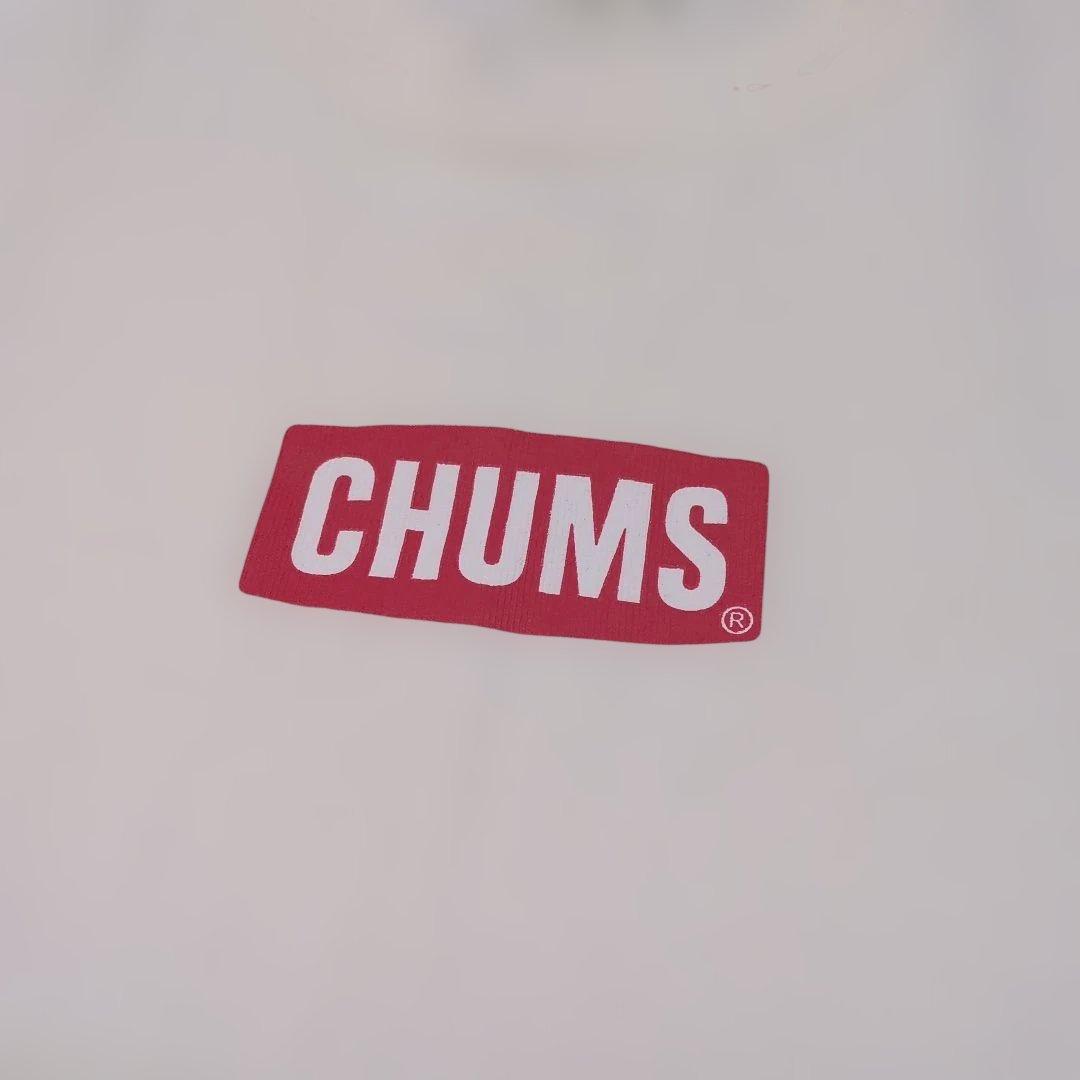 CHUMS　チャムス　ボックスロゴ　半袖カットソー　白　赤 — image 2