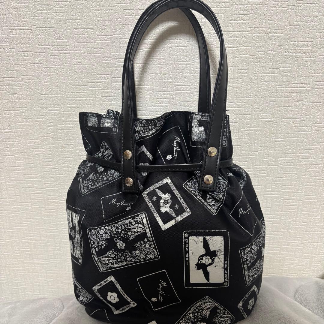MARY QUANT トランプ柄 巾着 ハンドバッグ — image 3