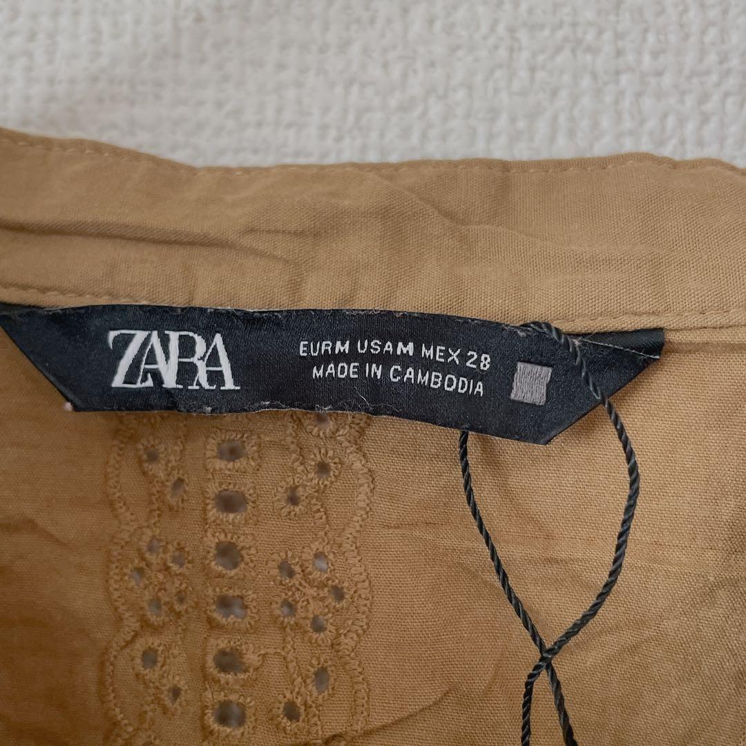一点物⭐︎ ZARA 【M】ブラウン 長袖 シャツ レディース — image 3