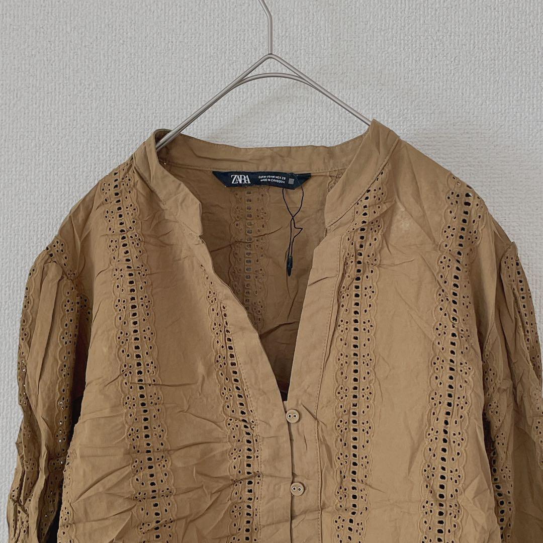 一点物⭐︎ ZARA 【M】ブラウン 長袖 シャツ レディース — image 5