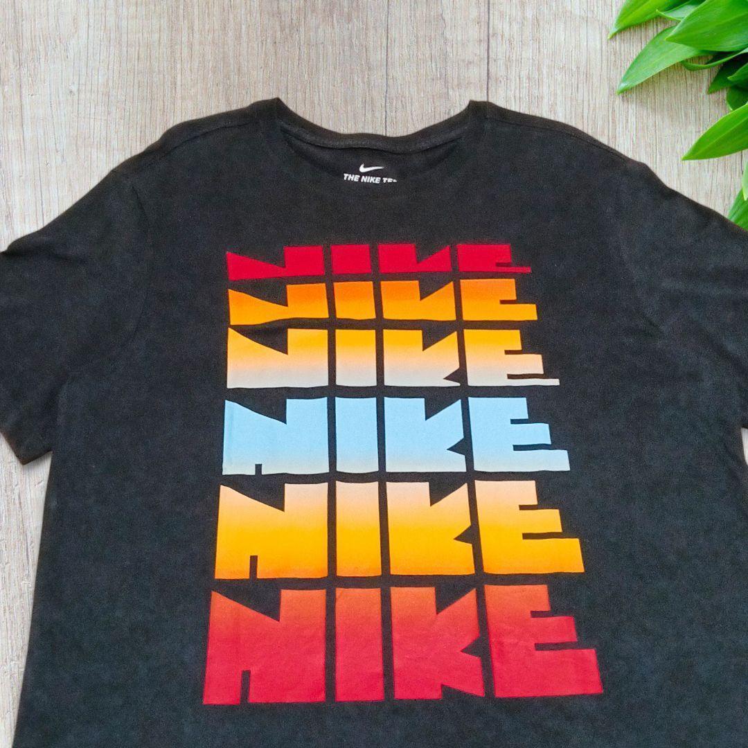 ナイキ NIKE6連ゴツロゴプリントT 綿 黒 2XL — image 4