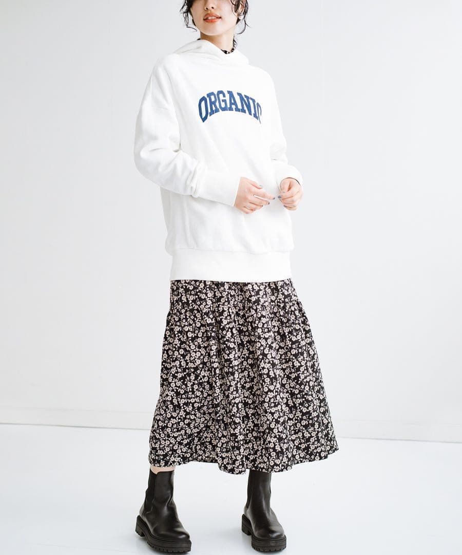 haco! ハコ ワンピース M スザンヌ コラボ 花柄　ブラック　マキシ — image 4