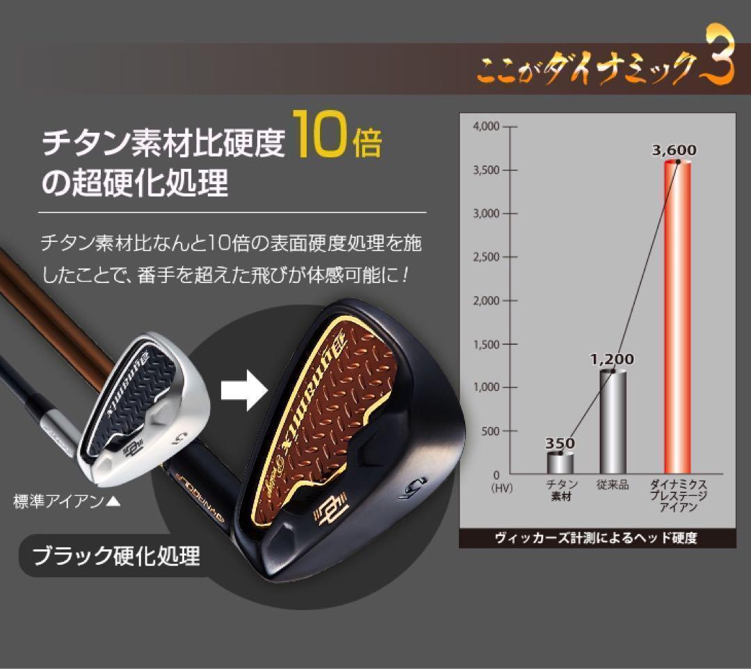 【新品6本】2番手飛ぶ最高級★ダイナミクス プレステージアイアン 5〜PWセット — image 4
