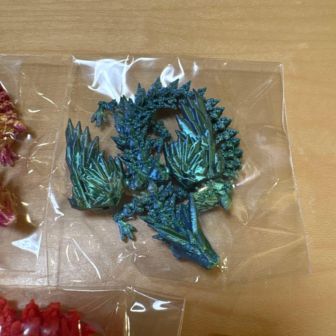 可動式ドラゴン 3Dフィギュア　5個セット【メタリックカラー3個、原色2個】 — image 4
