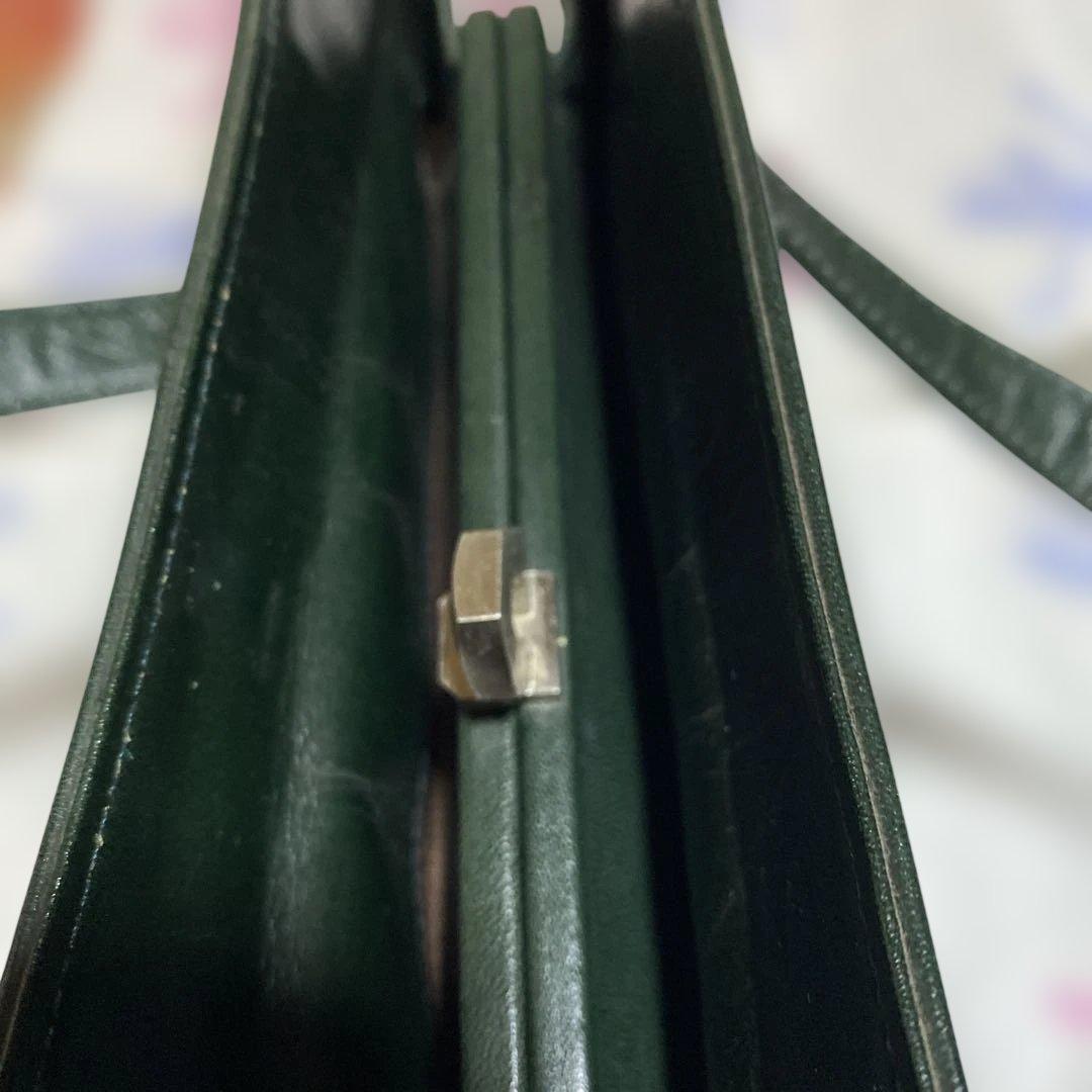 昭和レトロ　ハンドバック　手鏡入り　牛皮　国産品　デッドストック　新品未使用 — image 3