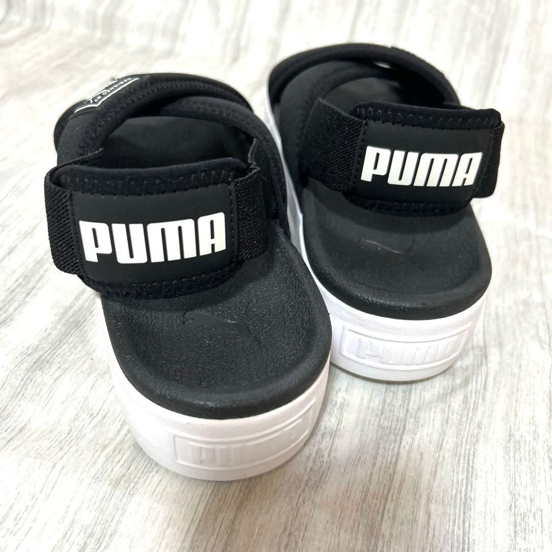 プーマPUMAxSnow Man目黒蓮コラボモデル黒白サンダル22〜23.5厚底 — image 3