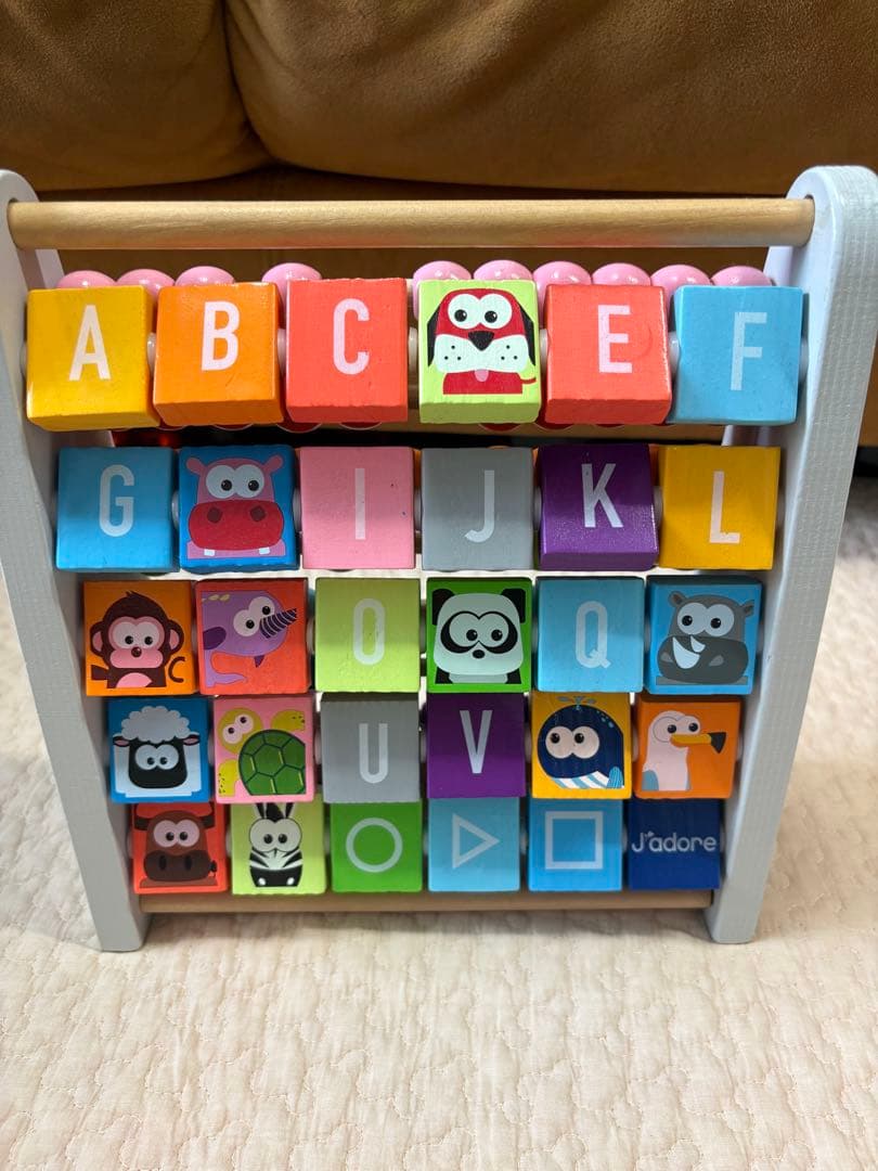 J'adore 木製 知育玩具 アルファベット そろばん — image 2
