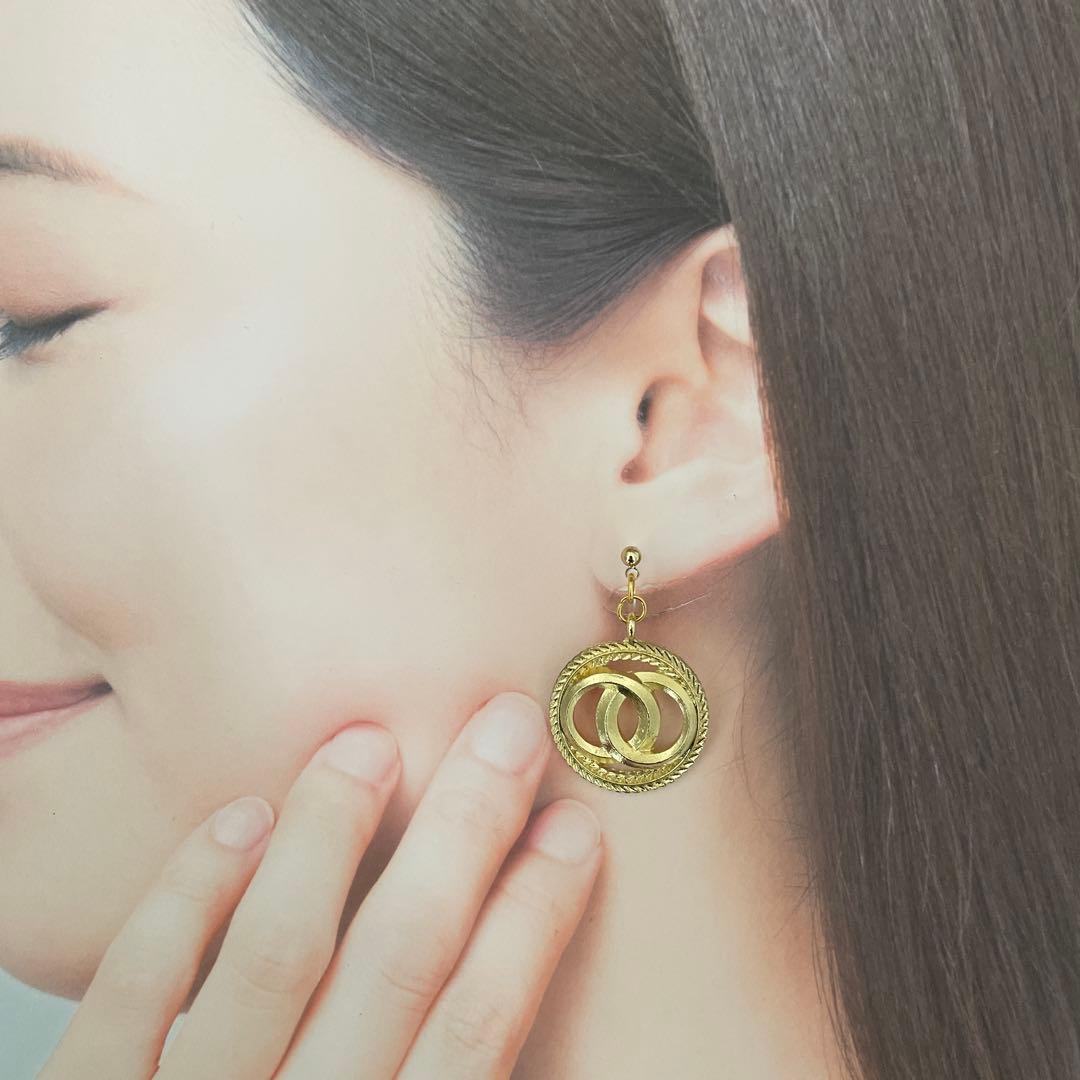 樹脂 ノンホール イヤリング ゴールド フープ シンプル 金 レディース ピアス — image 4