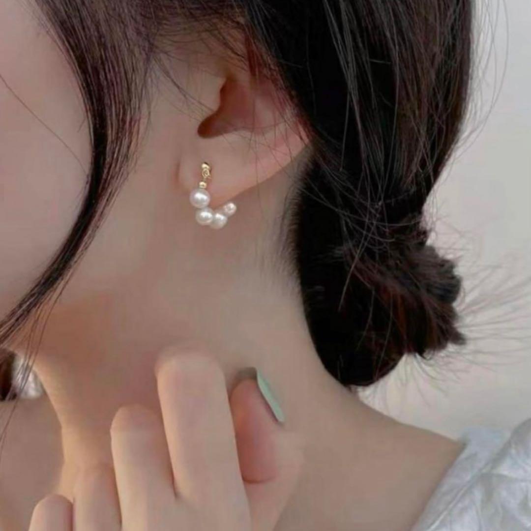 パールイヤリング 高級感 華やか 大人可愛い ホワイト ウエディング 結婚式 — image 3