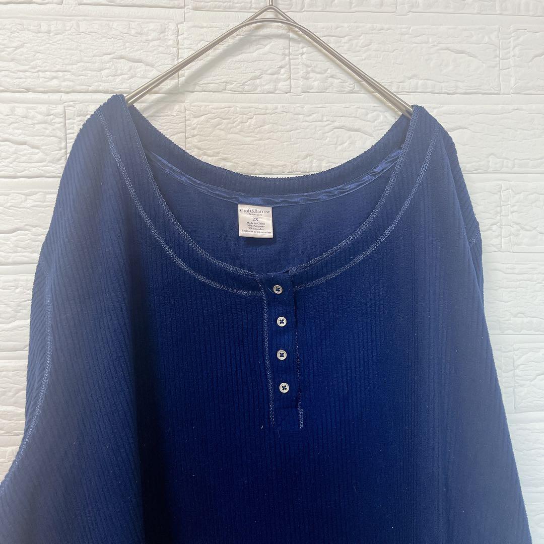 Croft & Barrow [3L] ネイビー カットソー ベロア ゆったり — image 5