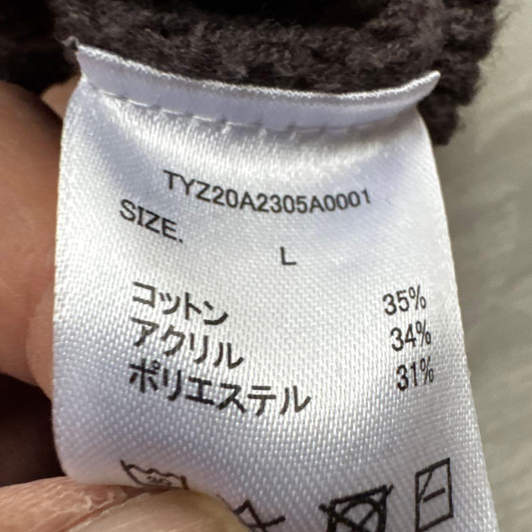 チャオパニックティピー ワッフルニット セーター L ブラウン 茶色 — image 3
