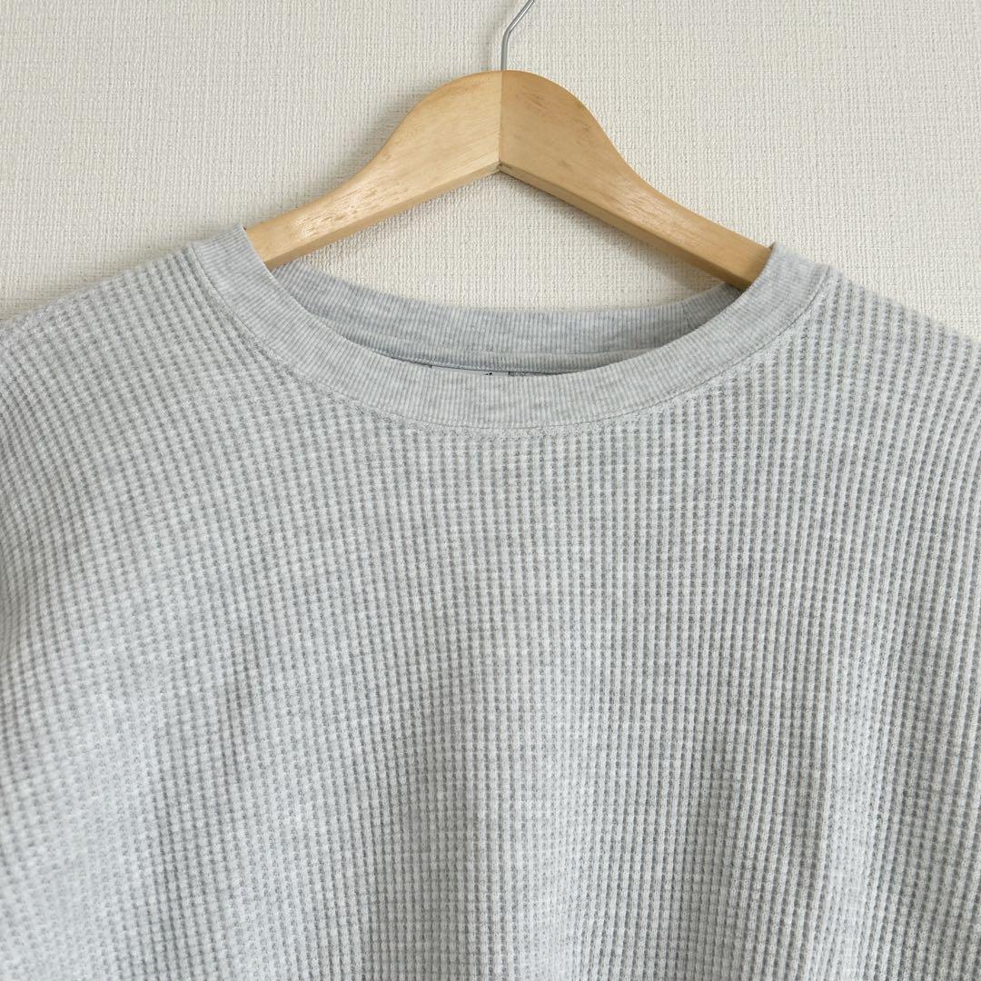 美品 BEAUTY&YOUTH ワッフルニット グレー メンズ シンプル 秋 冬 — image 2