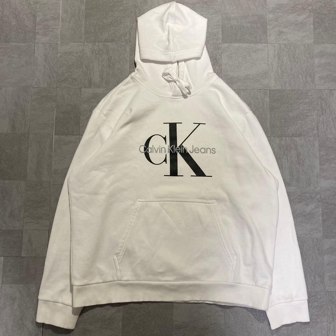 大人気 Calvin Klein 刺繡ロゴ プルオーバー スウェット パーカー — image 2