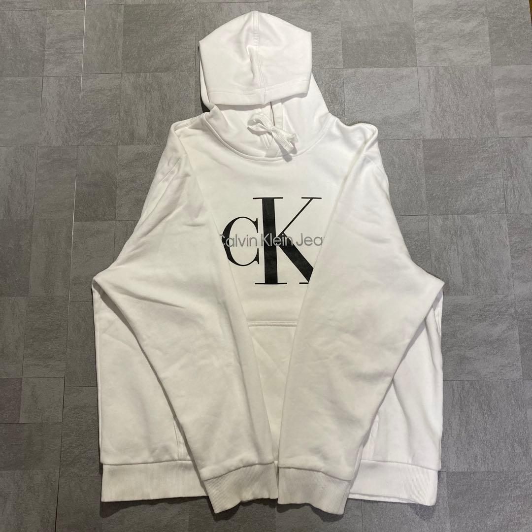 大人気 Calvin Klein 刺繡ロゴ プルオーバー スウェット パーカー — image 3