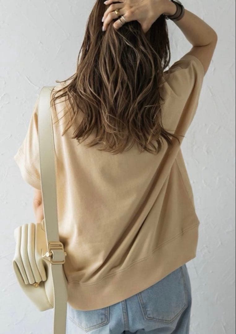 【新品】BONJOUR SAGAN カレッジ刺繍ピグメントスウェットTシャツ — image 3