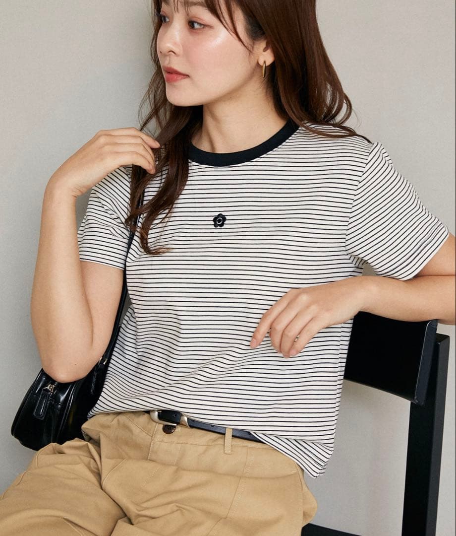 MARY QUANT ボーダーTシャツ 半袖 — image 2