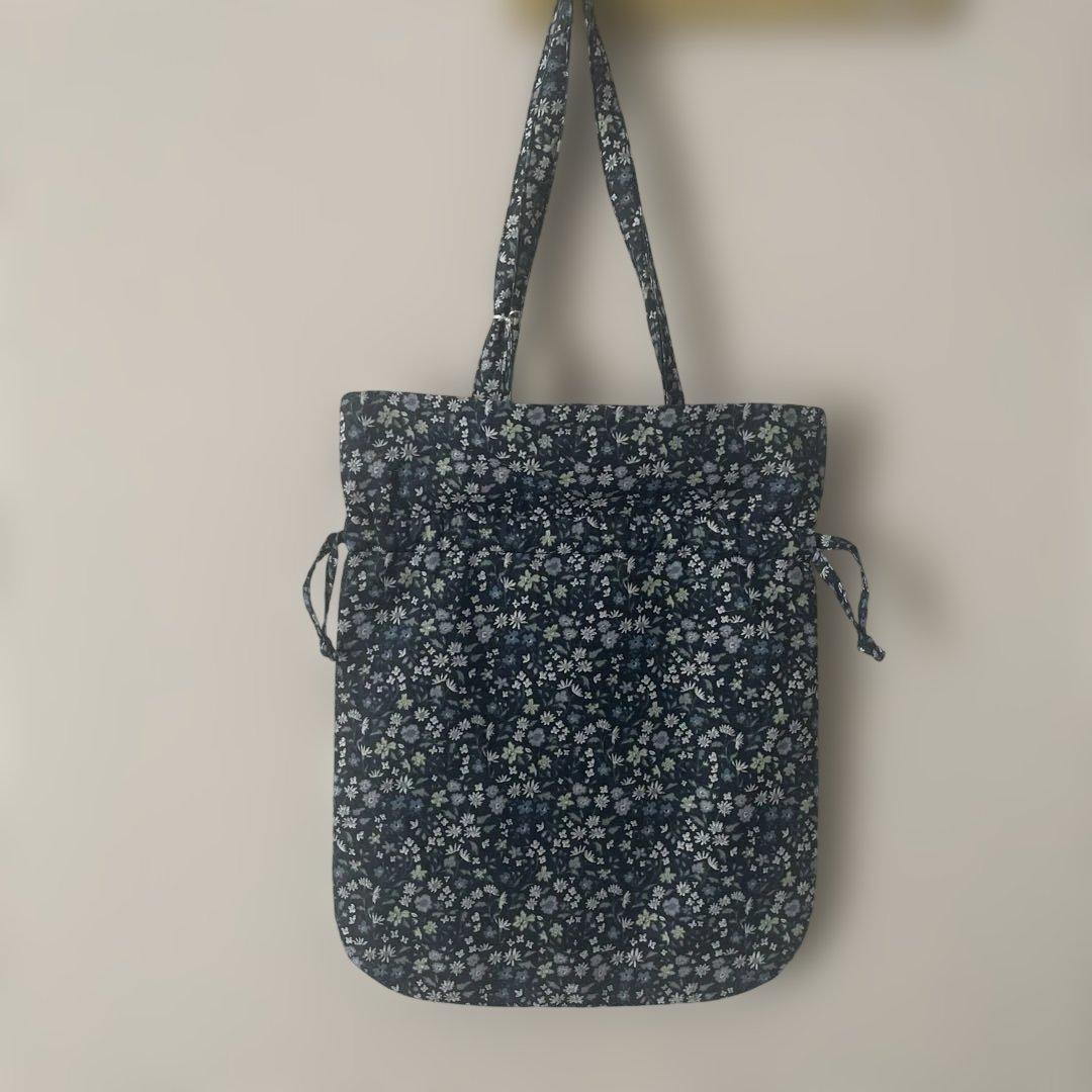 新品タグ付 cloudnine 小花柄コットンリップル巾着バッグ — image 5