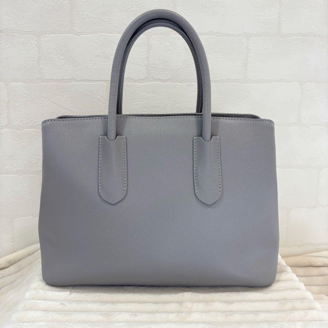 【美品】FURLA フルラ テッサ レザー 2wayハンドバッグ グレー — image 2