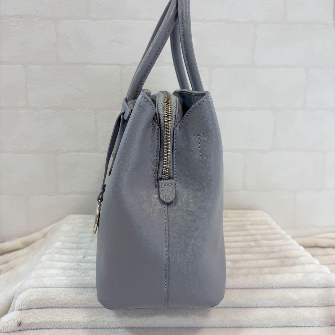 【美品】FURLA フルラ テッサ レザー 2wayハンドバッグ グレー — image 3