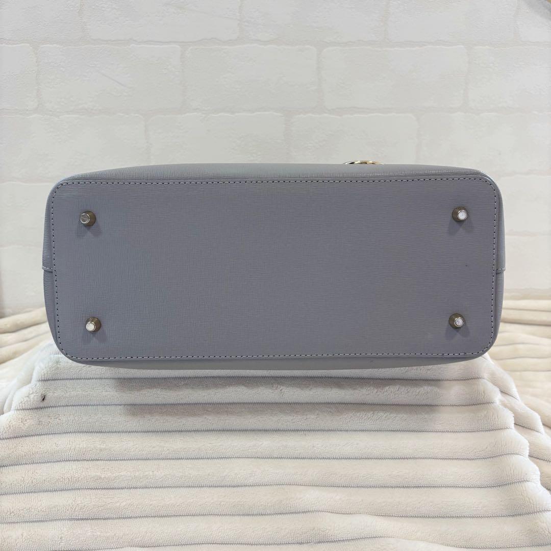 【美品】FURLA フルラ テッサ レザー 2wayハンドバッグ グレー — image 5