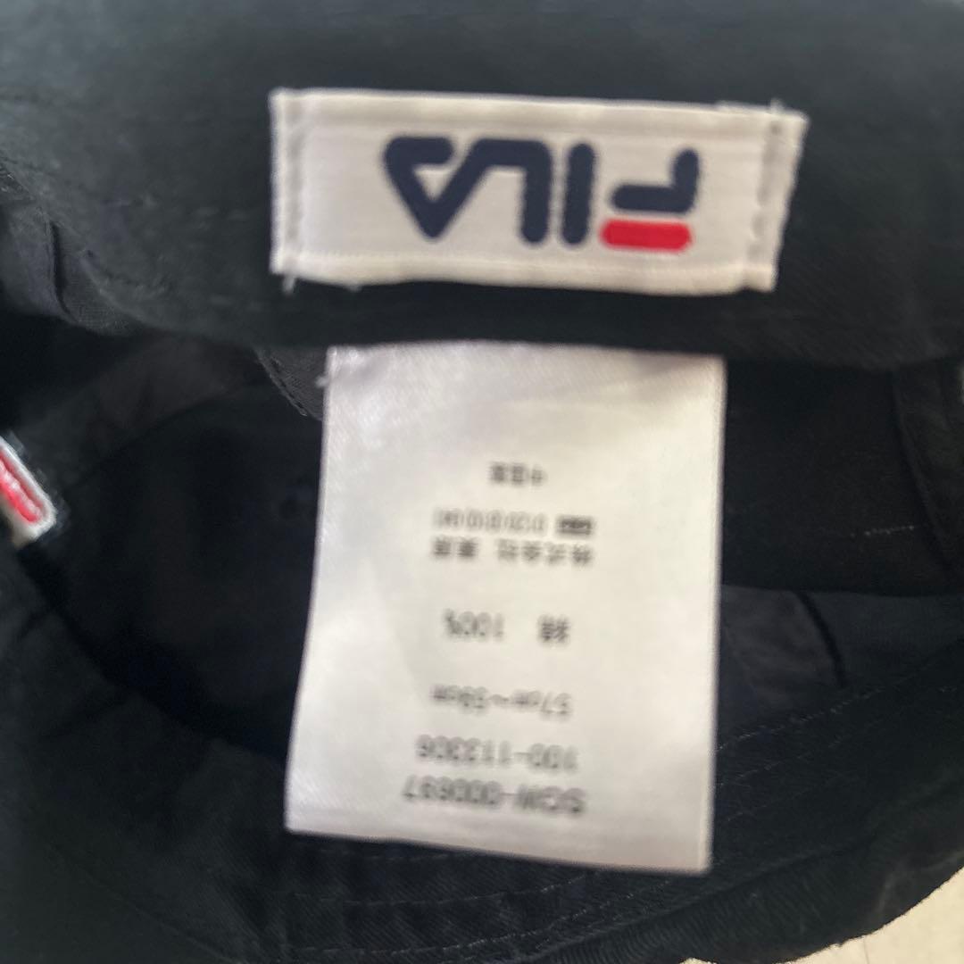 FILA ブラック キャップ フリーサイズ、57〜59cm — image 3