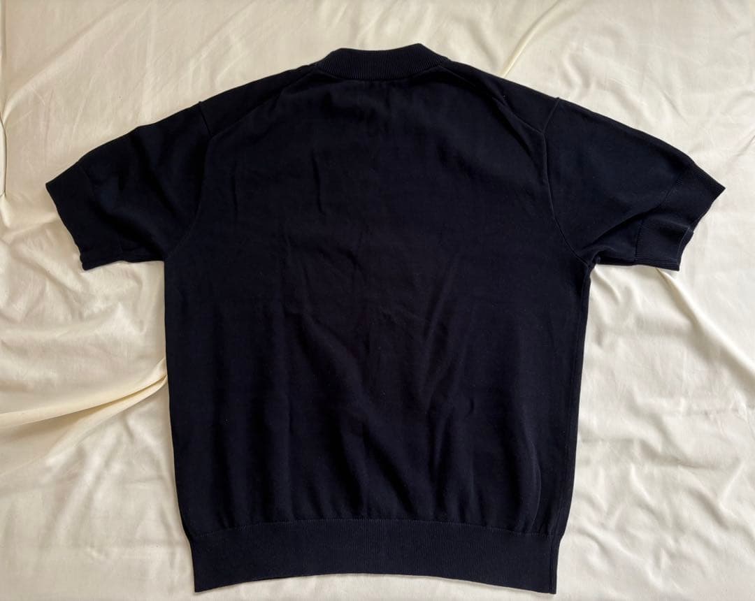 ORIHICA GARAGE モックネック 半袖ニット ネイビー Mサマーニット — image 3