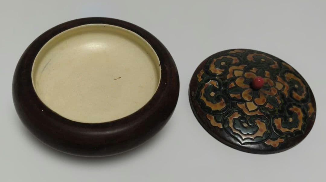 花模様の木製香合 — image 2