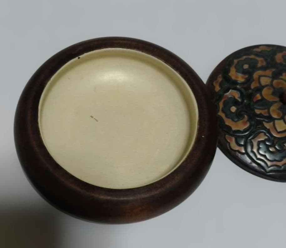 花模様の木製香合 — image 4