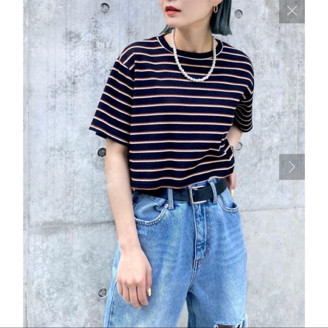 【新品】who's who gallery リブ編みボーダーTシャツ — image 5