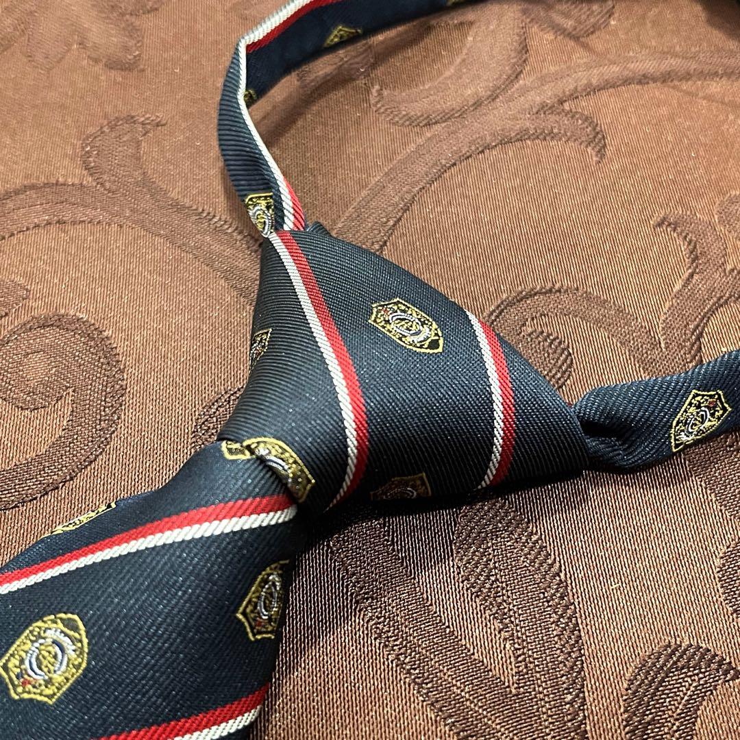 新品 コムサイズム COMME CA ISM ネイビー 紺 ネクタイ LL — image 2