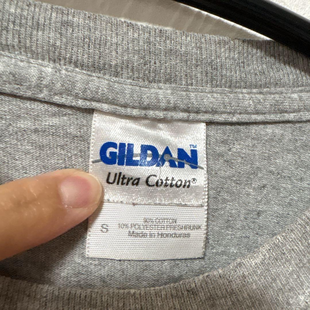 ギルダン カレッジ Tシャツ クルーネック 半袖 アーチロゴ S 灰色 綿混 — image 3