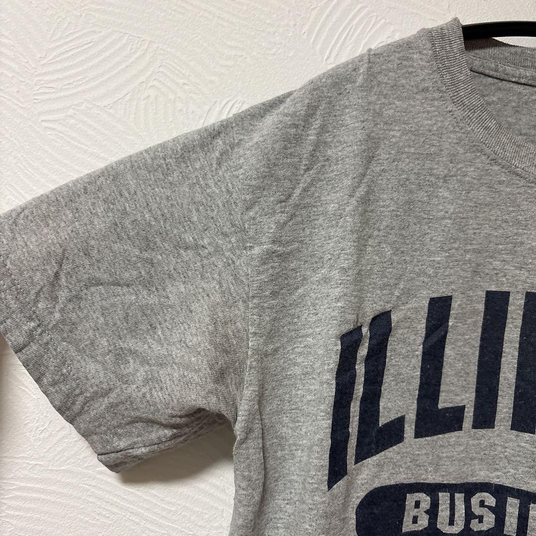 ギルダン カレッジ Tシャツ クルーネック 半袖 アーチロゴ S 灰色 綿混 — image 5