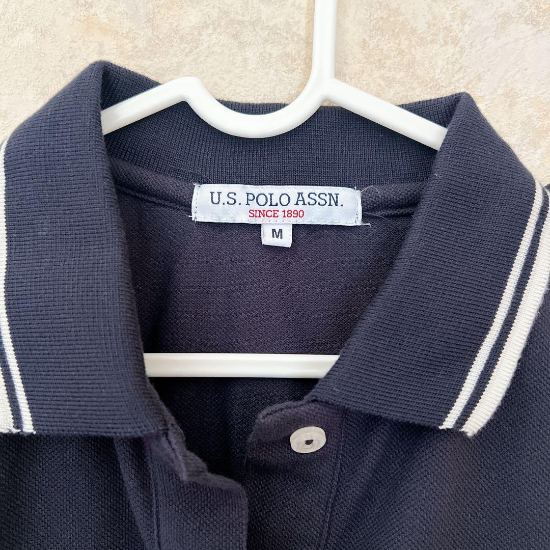 U.S. POLO ASSN ラインデザイン 鹿子 ポロワンピース ミニ丈　M — image 5