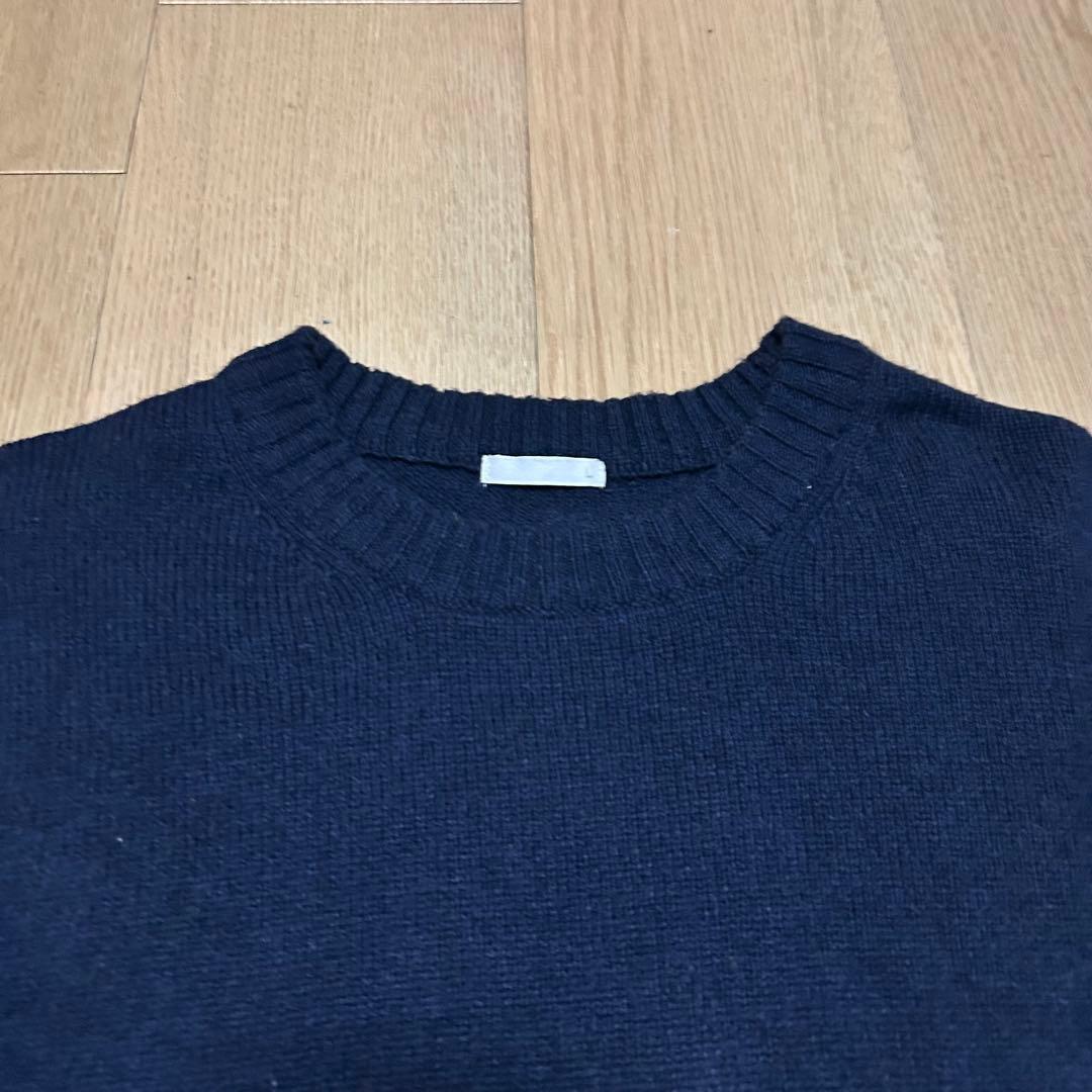 【SALE 美品 限定 傷汚れなし】GU ネイビー ニットセーター L — image 3