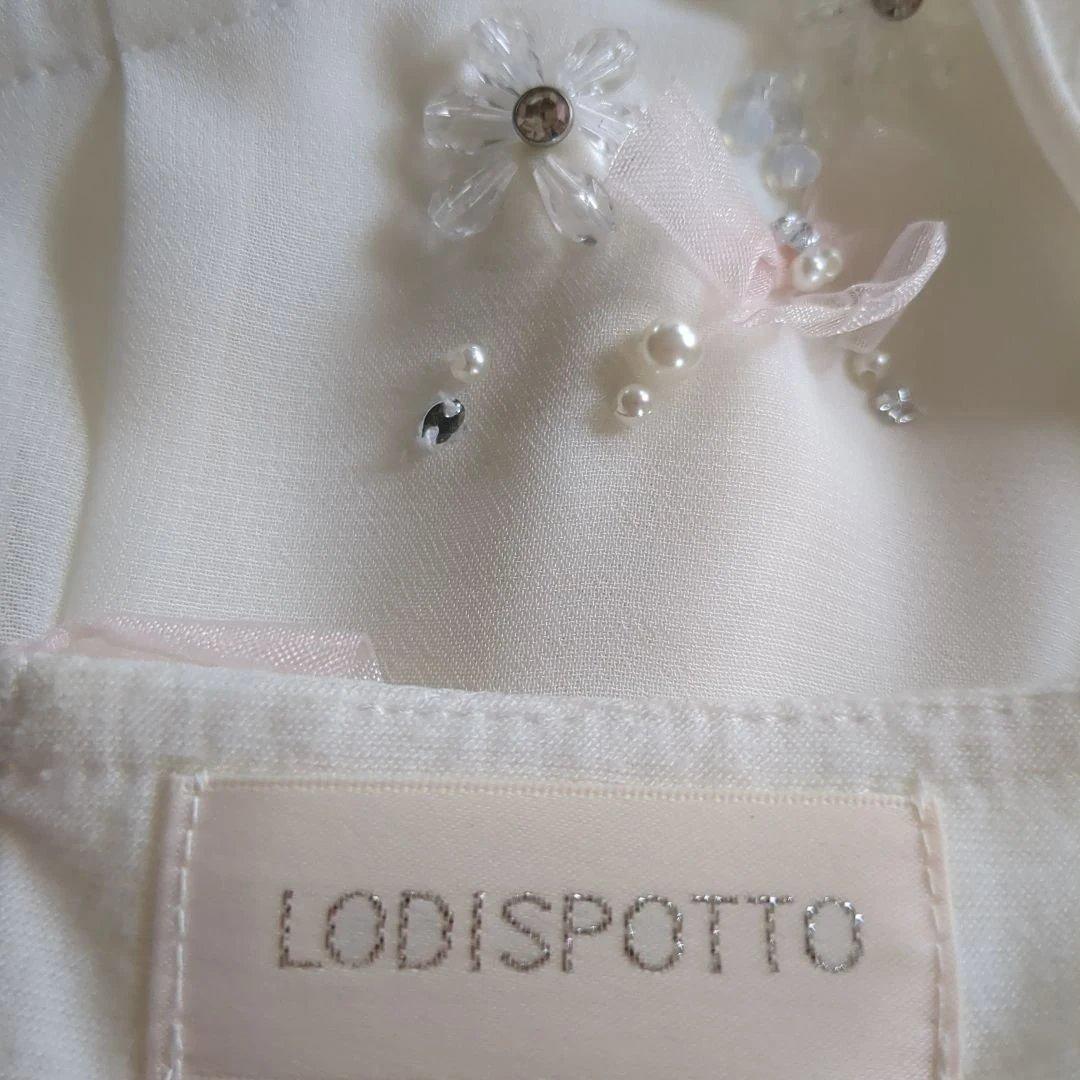 LODISPOTTO株玉屋　ビジューデザイン裏地付オーバーブラウスMオフホワイト — image 5