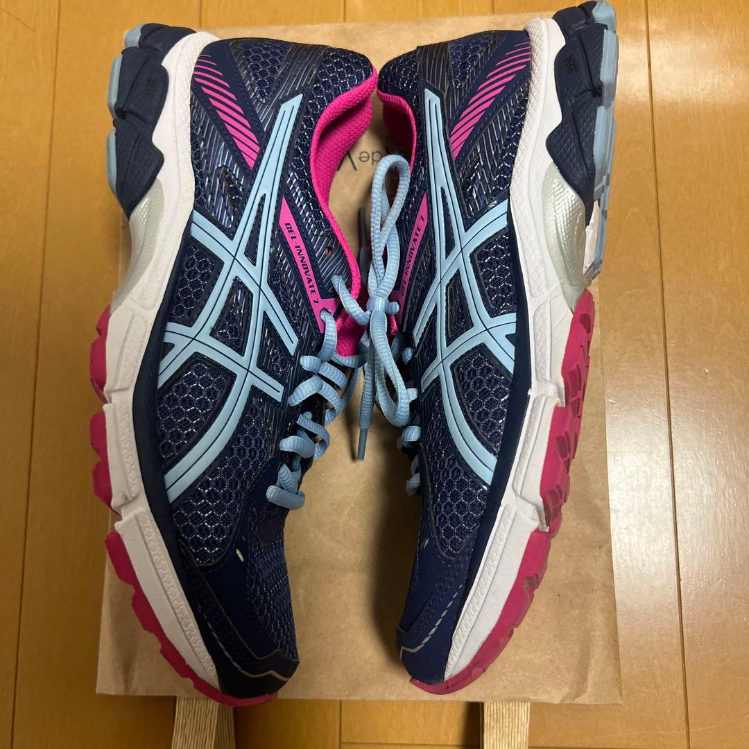 ASICS ランニングシューズ DUOMAX ネイビー ピンク — image 4