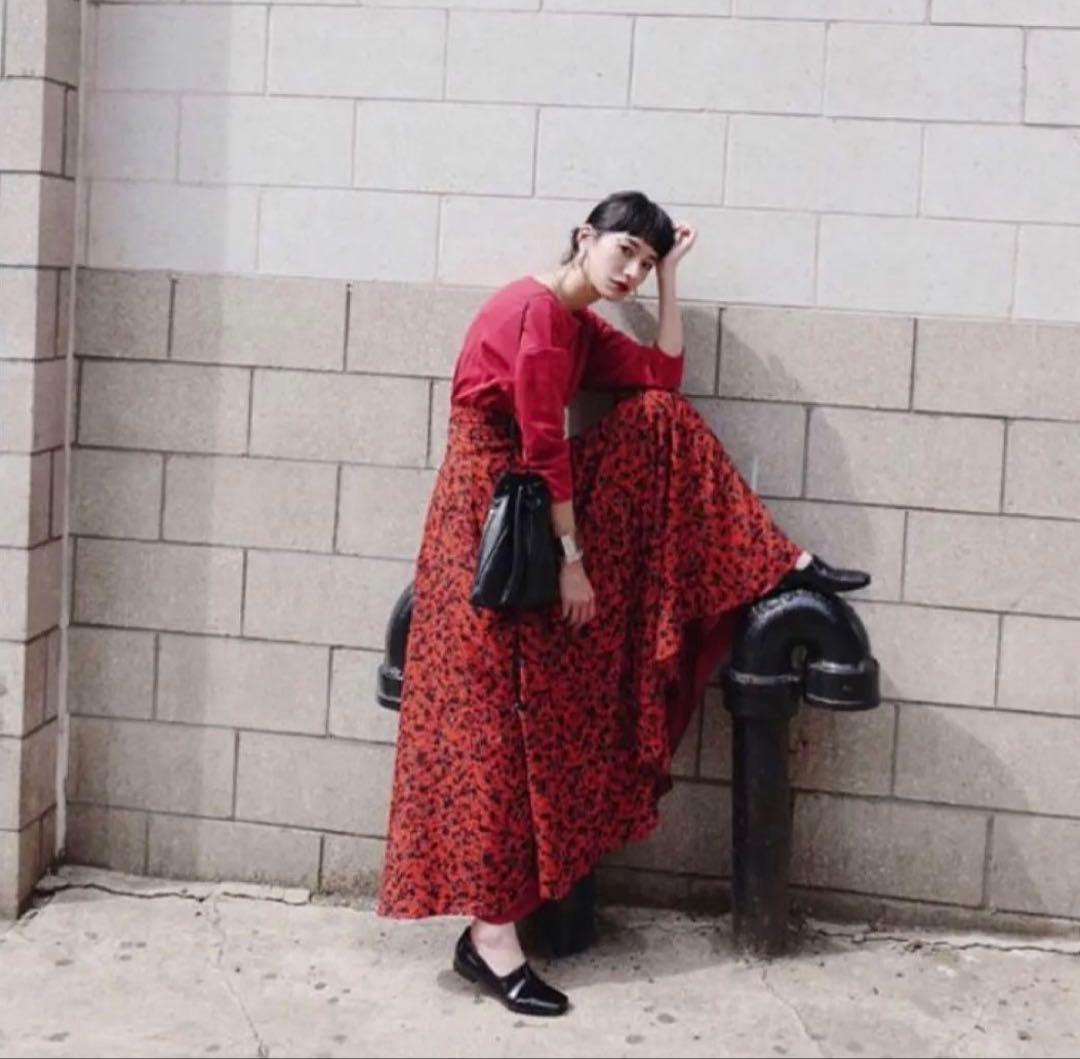 【CLANE】　DOT FLOWER CIRCULAR SKIRT — image 2