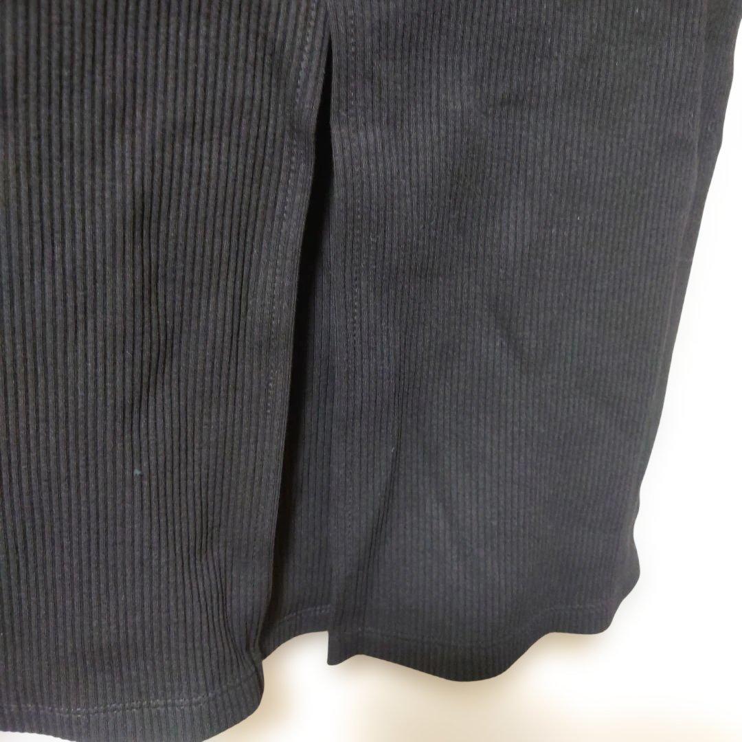 ユニクロ　リブタイトロングスカート(黒) — image 4
