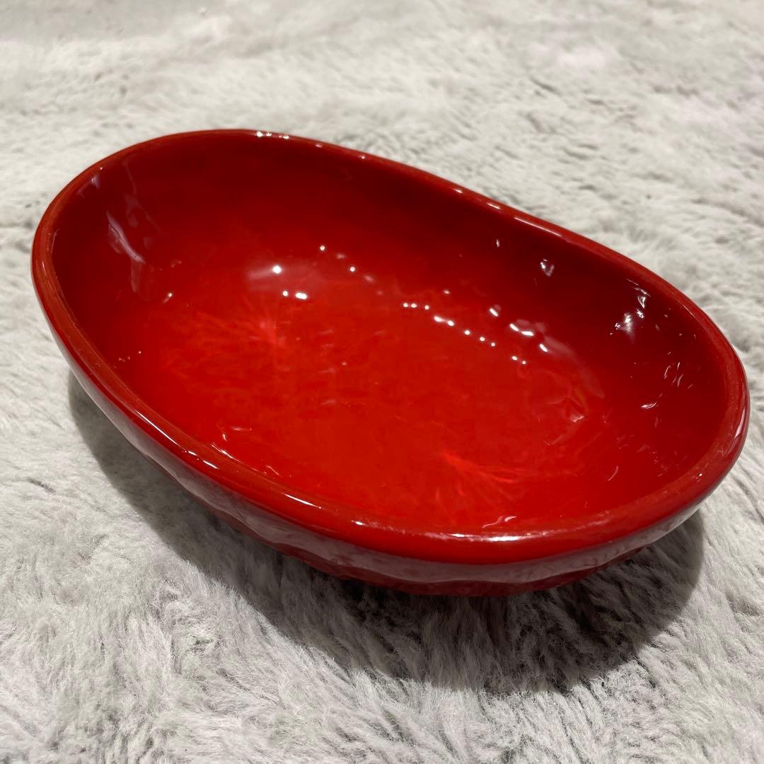 CERAMICHE REGINA M.STYLE 楕円皿 レッド 2枚 — image 2