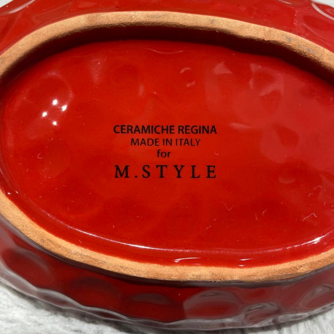 CERAMICHE REGINA M.STYLE 楕円皿 レッド 2枚 — image 3