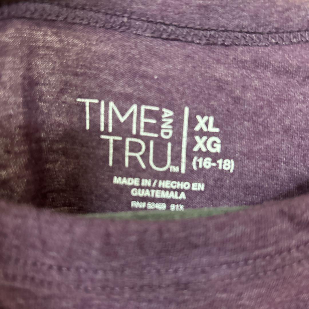 一点限り✨TIME AND TRUE パープル 長袖Tシャツ 【XL】 — image 3