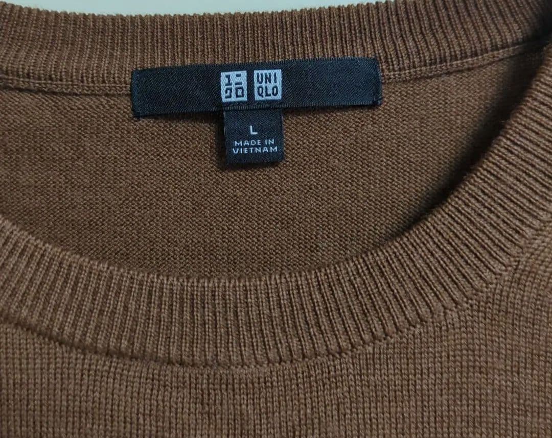 UNIQLO クルーネックセーター ブラウン Lサイズ — image 3