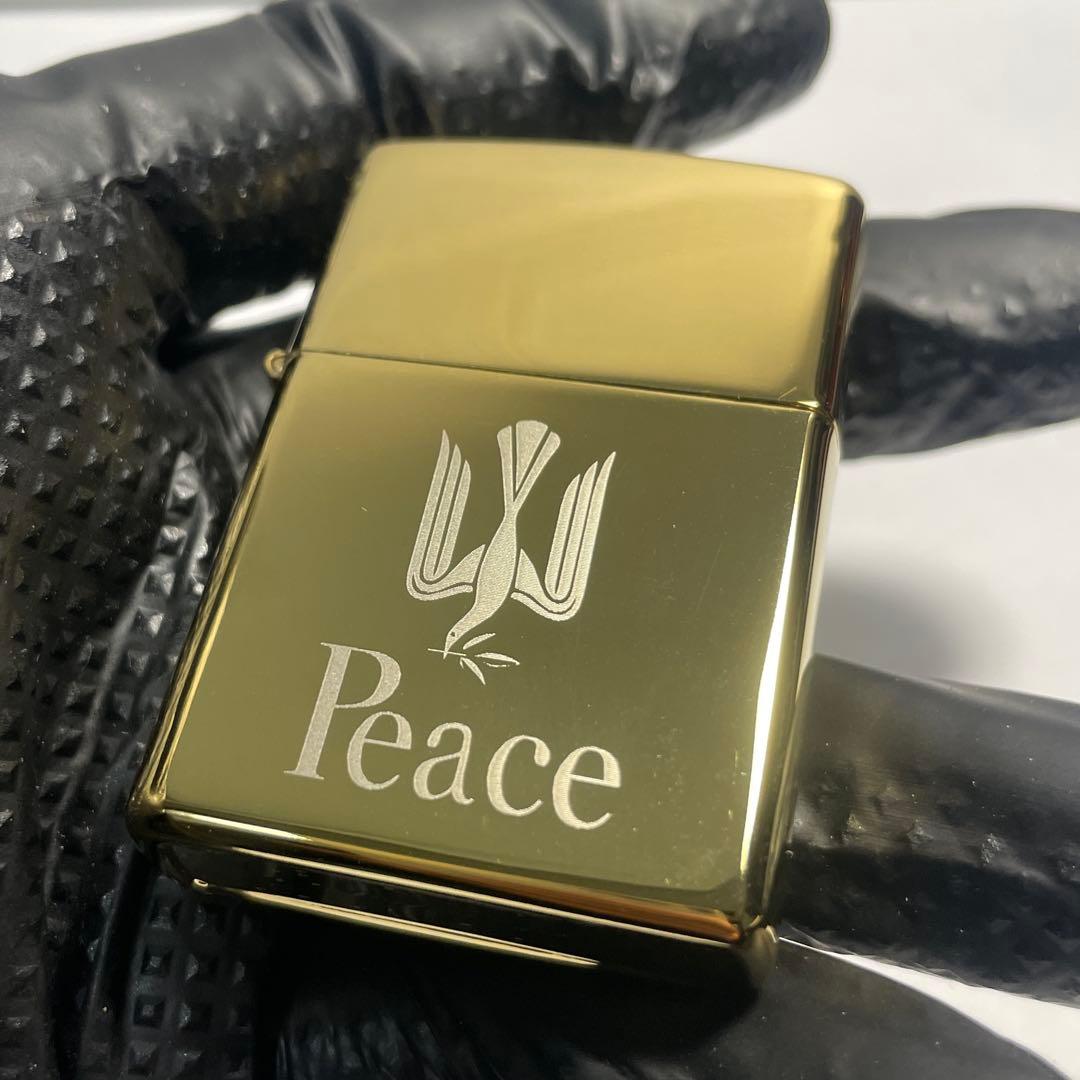 Peace ピース 金 ゴールド オイルライター — image 2