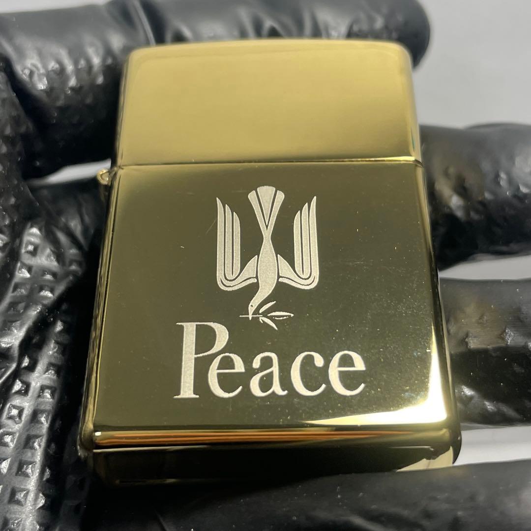 Peace ピース 金 ゴールド オイルライター — image 5