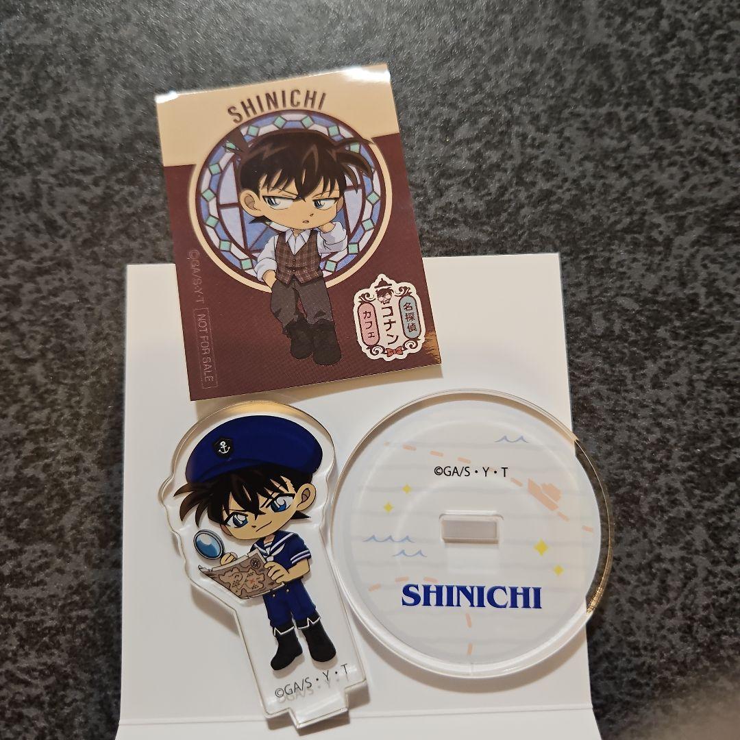 工藤新一コナンカフェ ミニ アクリルスタンドマリン ステッカー2点セット — image 2