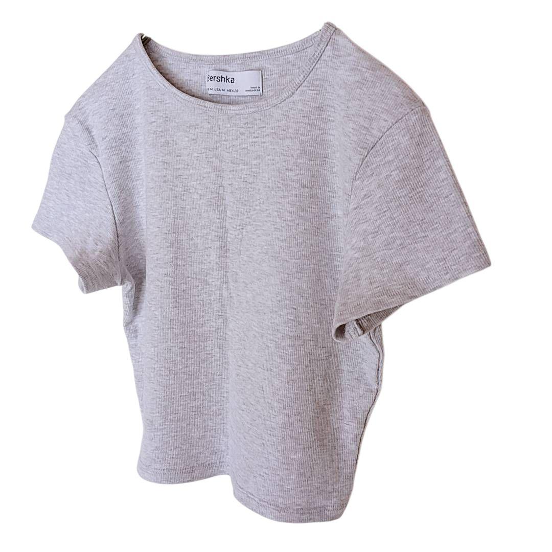 B268【Bershka】半袖 Tシャツ グレー M カジュアル ゆったり — image 2