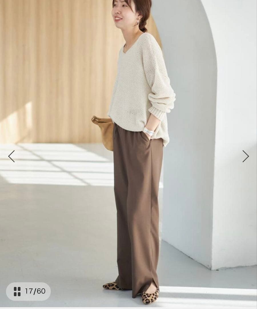 spick&span ペーパーヤーン2WAYルーズプルオーバー ナチュラル — image 4