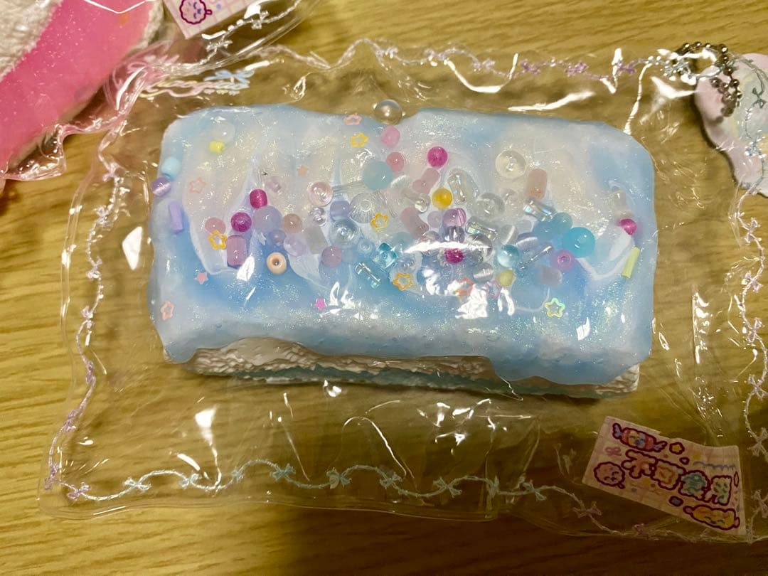 qiaoqiaoスクイーズ 2点まとめ売りセット 粘土感 クリーム泥感 クリア — image 3
