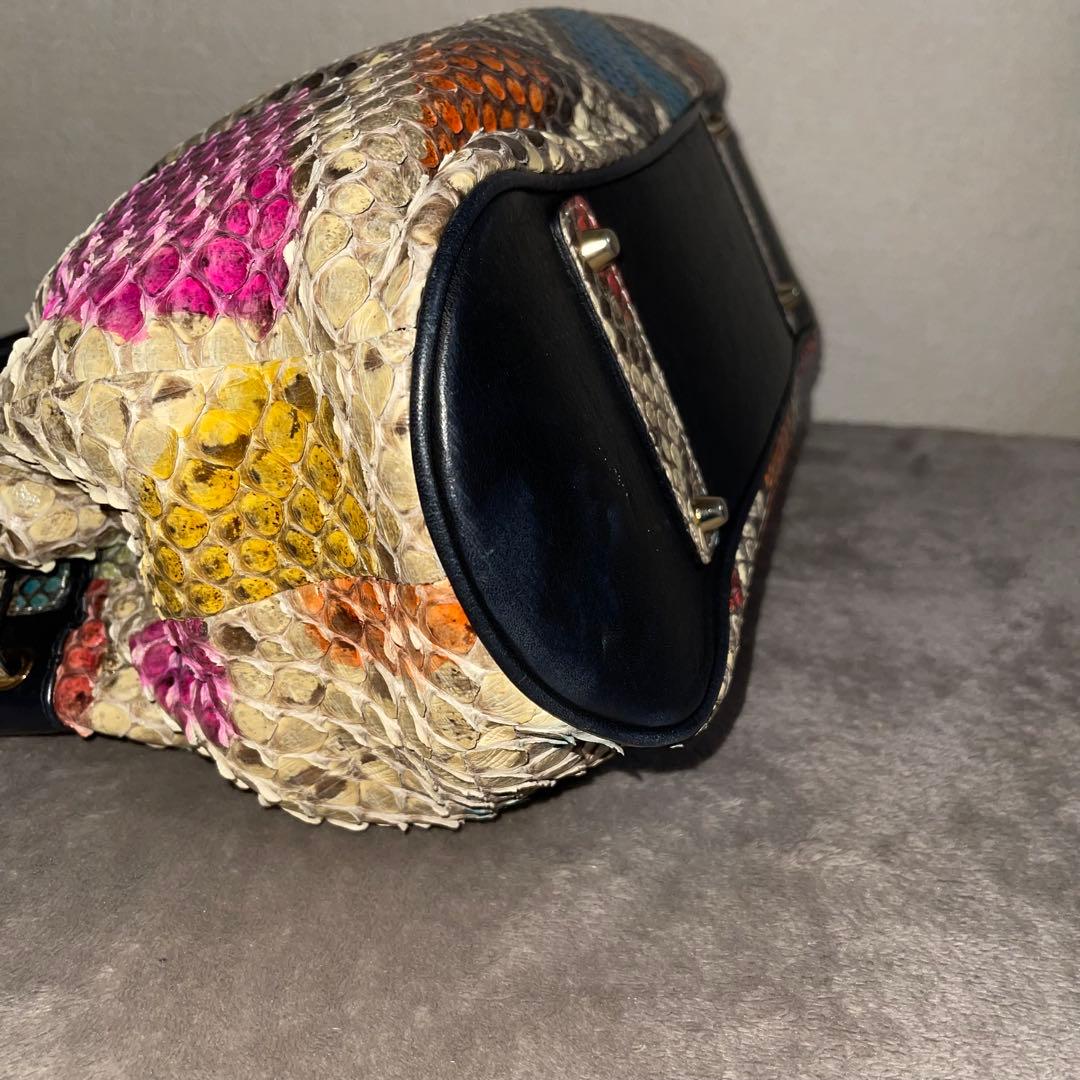 希少デザイン✨ SILVANO BIAGINI パイソン ハンドバッグ — image 3